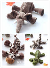 1pc 25cm elephant giraffe lion monkey crocodile dog creative plush pencil bag case student prize stuffed toy 2024 - buy cheap