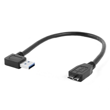 Черный правый угол USB 3,0 тип A папа к Micro B Мужской Кабельный соединитель Адаптер 2024 - купить недорого