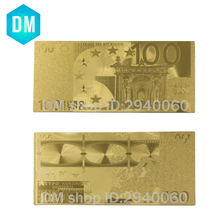 Hot Sale 10pcs/lot Euro Gold Banknote 100 EUR Banknote In 24K Gold Plated Paper Money for Collection 2024 - buy cheap