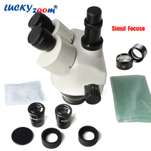 Luckyzoom Brand 3.5X-45X Simul-Focal Trinocular Zoom Stereo Microscope Head WF10X/20 SZM0.5X WD165mm Microscopio Accessories 2024 - buy cheap