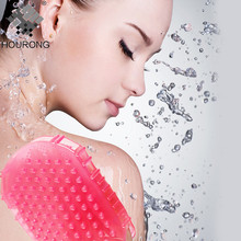 Silicone Exfoliating Brush Scrubber Bath Scrub Glove Spa Back Bath Gloves Exfoliation Shower Brush Body Bathroom Supplies 2024 - buy cheap