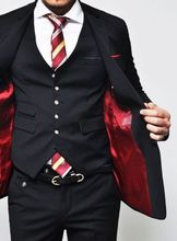 Mens Wedding Suits Jacket Groomman Best Man Formal Tuxedo Custom Made Suits Slim Fit Prom Costume Homme(Jacket+Pant+Vest) 2024 - buy cheap