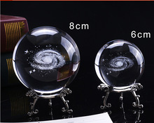 Modelo de Sistema Solar en miniatura de 6/8cm de diámetro, bola de cristal grabada con láser, Planeta, artesanía de cristal, decoración del hogar, ornamento, esfera, regalo 2024 - compra barato