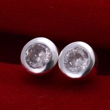 lowest price wholesale for women's silver plated earrings 925 fashion Silver jewelry rhinestone stud Earrings SE093 2024 - buy cheap