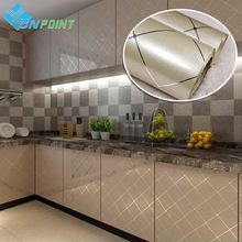 60cmX5m Modern Gold Paint Grid DIY Decorative Stickers Furniture Cabinet Renovation Film PVC Self adhesive Wall paper Waterproof 2024 - buy cheap