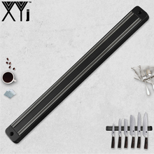 Xyj suporte magnético de parede para faca, suporte de faca de aço inoxidável damasco, preto, abs, bloco de faca de metal magnético 2024 - compre barato