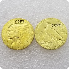 USA 1916-S $5 Indian Head Quarter Eagle Gold Coin COPY COIN 2024 - buy cheap