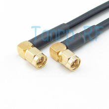 Wholesale Freeshipping! RF Pigtail jumper  6FEET SMA male plug Right Angle to SMA male plug right angle  coax cable RG58 200CM 2024 - buy cheap