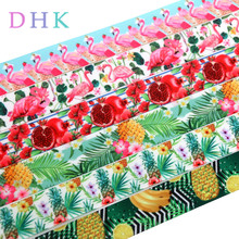 DHK 5yards fruits flamingo pineapple printed grosgrain Ribbon Accessory hairbow headwear decoration Wholesale OEM DIY C1547 2024 - buy cheap