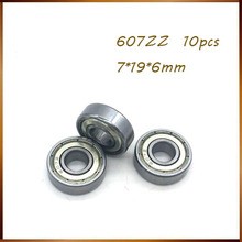 607zz rolamento abec 10 pces 7x19x6mm miniatura 607z rolamentos de esferas 607 zz emq z3 v3 2024 - compre barato