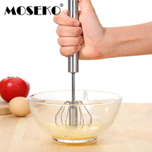 MOSEKO Stainless Steel  Egg Beaters Whisk Stirrer Mixing Mixer Semi-automatic Foamer Rotate Hand  Milk Cream Butter Kitchen Tool 2024 - buy cheap