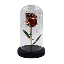 24-каратная позолоченная Натуральная роза вечный цветок Золотая фольга Роза символизирует вечную любовь День Святого Валентина обязательный подарок 2024 - купить недорого