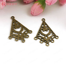 (30074)30PCS 38x28MM Antique Bronze Zinc Alloy Long Prismatic Earring Connector Charms Jewelry Findings Accessories Wholesale 2024 - buy cheap