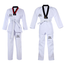 2016 New  WTF Dobok Taekwondo Uniform Kukkiwon Korea Taekwondo Dobok with Special Fabric cotton black v style neck 2024 - buy cheap