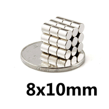 5pcs 8x10mm Super Powerful Strong Bulk Small Round NdFeB Neodymium Disc Magnets Dia 8mm x 10mm N35 Rare Earth NdFeB Magnet 2024 - buy cheap