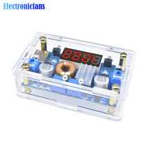 Módulo de carregamento por redução de energia 5a cc/cv, voltímetro usb com unidade de led, com estojo 2024 - compre barato