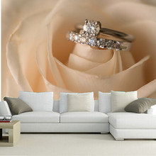 Murales 3D personalizados, papel tapiz de flores de Rosa Blanca romántica, papel de pared para sala de estar, sofá, pared de TV, dormitorio 2024 - compra barato