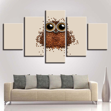 Arte de la lona Modular Poster impreso en alta definición de pared de 5 piezas granos de café abstracto águila foto decoración moderna sala de pintura arte 2024 - compra barato