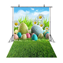 Easter Eggs Photography Backdrop Scenery Green Grass Photo Background Flowers and Trees Newborn for Supplies 210 2024 - buy cheap