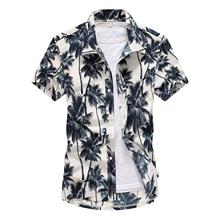 2021 Fashion Mens Short Sleeve Hawaiian Shirt Fast drying Plus Size Asian Size M-5XL Summer Casual Floral Beach Shirts For Men 2024 - buy cheap