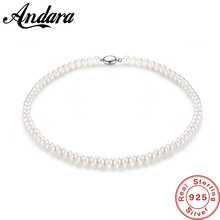 High-Brightness Pearl Strand Necklace 8-9mm Natural Freshwater Pearl Necklace For Women Wedding Jewelry 2024 - buy cheap