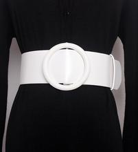 Women's runway fashion PU leather Cummerbunds female Dress Corsets Waistband Belts decoration wide belt R1412 2024 - buy cheap