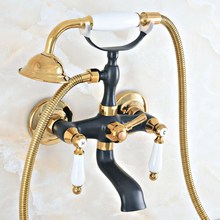 Oil Rubbed Bronze Bathtub Faucets Gold Brass Bathroom Faucet Mixer Tap Wall Mounted Hand Held Shower  Shower Faucet Sets Kna421 2024 - buy cheap