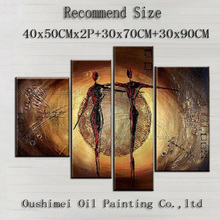 Free Shipping High Quality Modern Abstract Dancer Oil Painting For Wall Decorative Hand-painted Abstract Canvas Painting 2024 - buy cheap