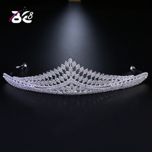 Be 8 2018 New Arrival Luxury Cut CZ Wedding Crown Bride Fashion Jewelry Woman Tiara Hair Accessories Engagement Gifts H042 2024 - buy cheap