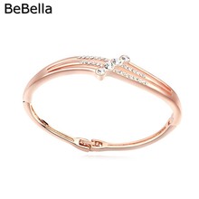 Rose gold color plated Indian style trendy Luxurious bangle made with Czech crystal girls Christmas gift 2024 - buy cheap