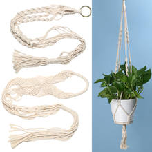 90cm 92cm Handmade Macrame Plant Hanger Braided Jute Rope Flower Pot Hanger for Wall Decoration Countyard Garden 2024 - buy cheap