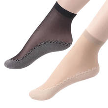 women sexy silk socks spring summer anti-slip cotton bottom nylon short socks 10pairs/lot 2024 - buy cheap