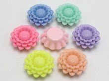 20 Mixed Pastel Color Acrylic Sunflower Beads 25mm FlatBack Jewelry Making 2024 - buy cheap