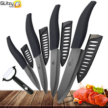 Ceramic Kitchen Knife Chef Utility Slicer Paring Ceramic Knives Peeler Set 3 4 5 6 inch Black Zirconia Blade Cooking Meat Cutter 2024 - buy cheap