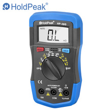 HoldPeak HP-36G 1999 отсчетов светодиодный дисплей автоматический Диапазон мультиметр для проверки напряжения постоянного и переменного тока и сопротивления диода hFE батареи 2024 - купить недорого