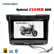 Бесплатная доставка 5 Дюймов 256 МБ RAM 8 ГБ HD 800 х 480 Водонепроницаемый Мотоцикл GPS + Bluetooth + 8 ГБ Встроенной Памяти + FM + Бесплатные Карты 2024 - купить недорого