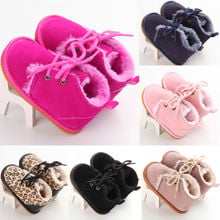 Детская повседневная обувь для новорожденных, обувь для новорожденных мальчиков и девочек, теплые зимние ботинки для малышей, пинетки для малышей, Размер 0-18 м 2024 - купить недорого