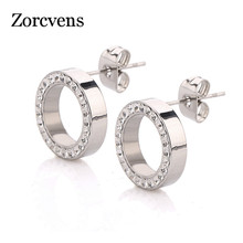 YOBEST 316L Stainless Steel Earring Crystal Stud Earrings For Women Joyas Brincos Bijoux Jewelry Earings Fashion 2024 - buy cheap