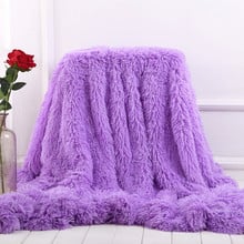 Super Soft Long Shaggy Fuzzy Fur Faux Fur Warm Elegant Cozy With Fluffy Sherpa Throw Blanket Bed Sofa Blanket Gift 2024 - buy cheap