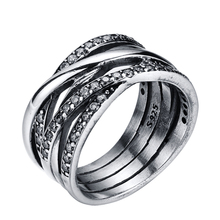 Новый Модные украшения кольцо стерлингового серебра 925 элегантный спираль кольцо изысканный подарок для Для женщин оптовая продажа Бесплатная доставка 2024 - купить недорого