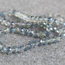 ¡T8270 encantador 6X8mm facetado azul claro AB + coloridas cuentas de cristal de vidrio! adecuado para hacer pulsera y collar DIY joyería al por mayor 2024 - compra barato