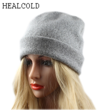 2018 Fashion Winter Hats For Women 100% Wool Skullies Hat Ladies Beanies Casual Warm Knitted Cap 2024 - buy cheap