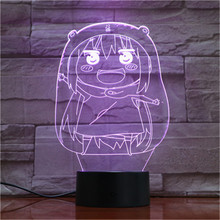 Lampara Himouto-luz nocturna 3D umaru-chan para niños, iluminación LED que cambia de Color, juguetes de figuras de acción, lámpara de mesa 2024 - compra barato