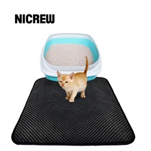 Двухслойный коврик для кошачьего туалета Nicrew EVA, 3 цвета, коврики для кошачьего туалета с водонепроницаемым нижним слоем, коврик для кошачьего туалета 2024 - купить недорого