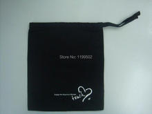 free shipping black velvet drawstring bags with your LOGO for tabletPC Ipad 20*24cm  pouch\bags wholesale customize 2024 - buy cheap