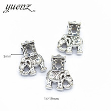 YuenZ 5 pcs Vintage Elephant Bead Encantos big hole Beads pingente fit para colar Europeu pulseira DIY pingentes 19 * 14mm R15 2024 - compre barato