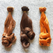 8PCS/LOT Doll Accessories Synthetic Fiber Curly BJD Hair For Doll Wigs DIY 15CM 2024 - buy cheap