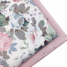 Pink Floral Cotton Fabric Patchwork Meter Baby Cloth Bedding Textile DIY Handmade Sewing Tedios Quilt Tilda Tissus 2024 - buy cheap