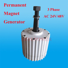 Gerador de ímã permanente de 1000w, ac 24v/48v com base/sem base, baixa rpm, 50hz, trifásico 2024 - compre barato