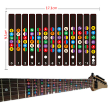 Guitar Fretboard notes map labels stickers decals fret Fingerboard for 6 String Acoustic Electric Guitar Musical instrument 5pcs 2024 - buy cheap
